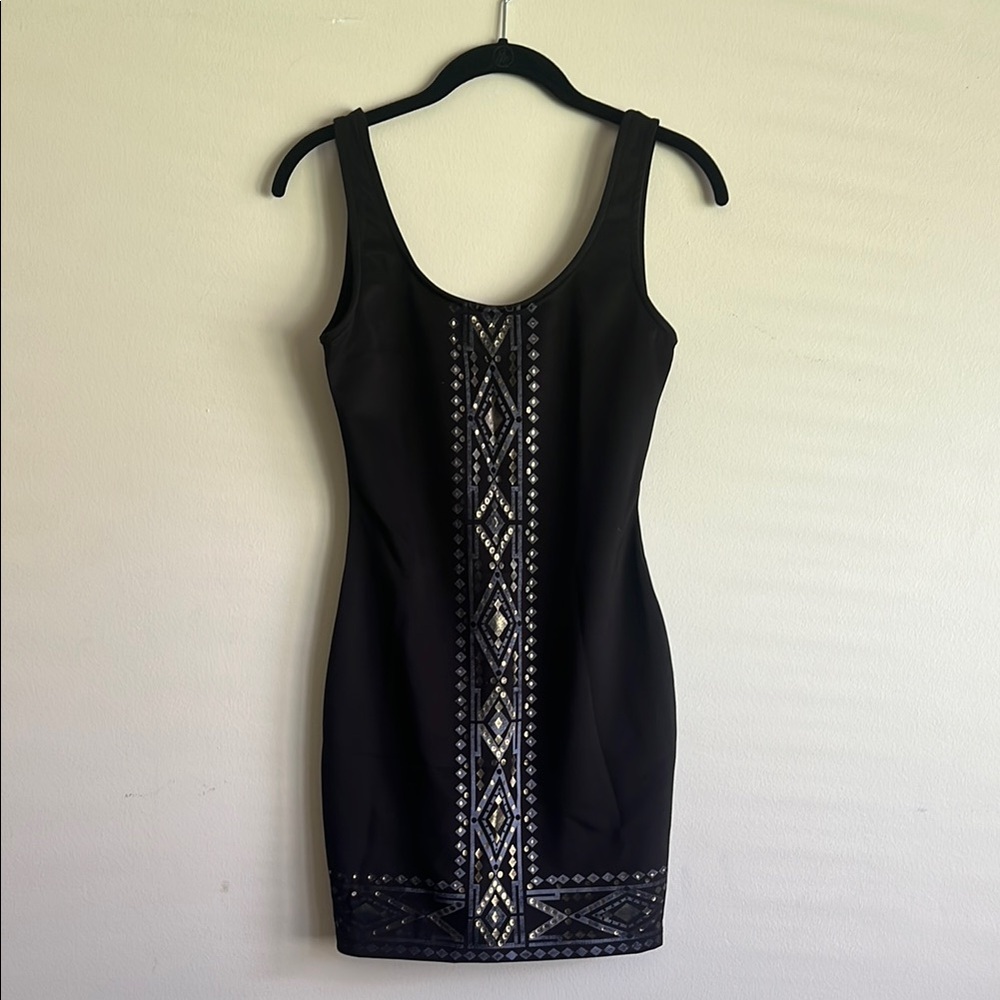 Charlotte Russe Black Sequin Embellished Mini Dress